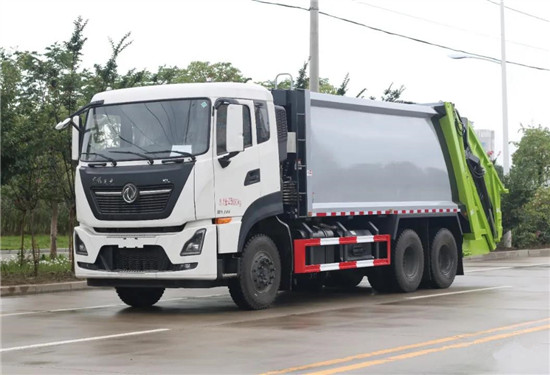 國六東風天龍18方后雙橋壓縮式垃圾車